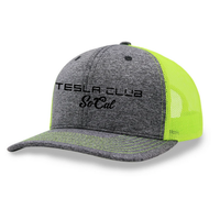 Tesla Club- SoCal Hat- Heather Grey/ Electric Green