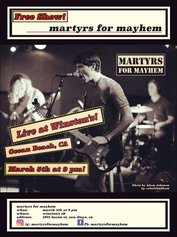 3.5.19 Winston's, Ocean Beach, CA
