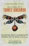 Seat reservation /  ticket to the Listening Room Series: An Evening with Tanner Bingaman (Oct. 22, 2022)