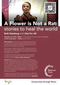 A Flower is not a Rat: Stories to heal the world. Ruth Steinberg with Chai For All