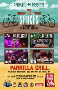 Parrilla's Show Us Your Spokes Concert Series w/ Dirty Revival (FREE)