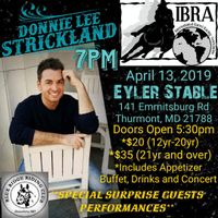 Donnie Lee Strickland LIVE...Benefit IBRA and Blue Ridge Riding Club