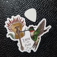 Die Cut Hummingbird of Play Sticker