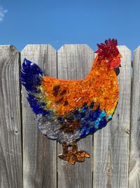 Glass Collage Rooster Cut Out