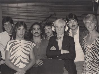 Chaser with Andy Warhol. From the band’s Facebook page.
