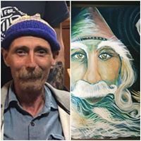 Rick Fenley and his Wizard Painting
