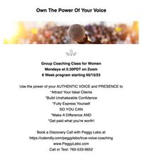 Own The Power Of Your Voice- Group Coaching Class for Women 