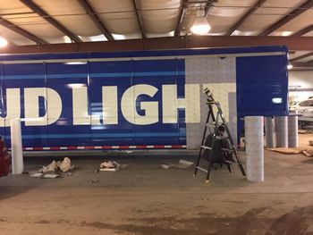 Putting on the new decals
