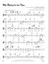 We Return To You (Sheet Music)