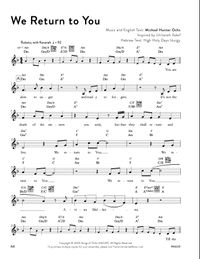 We Return To You (Sheet Music)