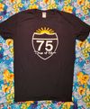 Black Short Sleeve 75 DOS logo T Shirt