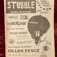 Stubble MusicZine #8 ORIGINAL RARE - GG ALLIN