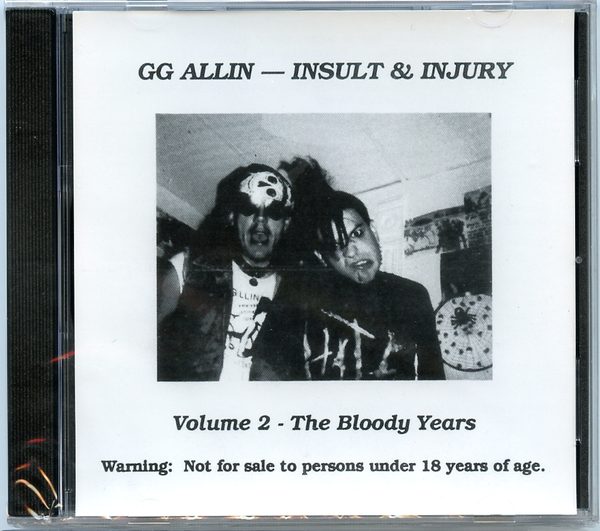 未開封 CD GG Allin Insult & Injury Volume 2 The Bloody Years GG アリン Bloody Mess & The Skabs