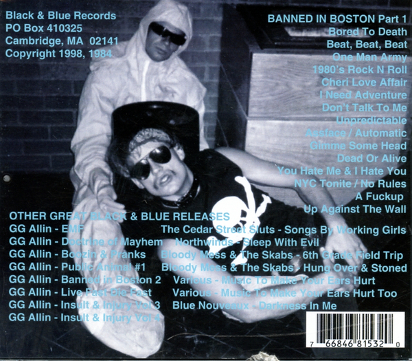 Banned in Boston Part 1: CD - GG Allin & The Jabbers