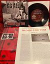 GG Allin & The Cedar St Sluts - BLOOD FOR YOU - BLACK VINYL : 7"