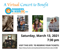 Virtual Benefit Concert for Dinner 4 Kids - OC with Open Book, E'lissa Jones, Kurt Henry & Cheryl Lambert, Terri & Steve Massardo, and Marji Zintz