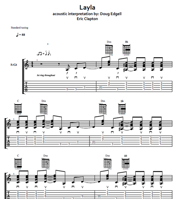 "Layla" acoustic version