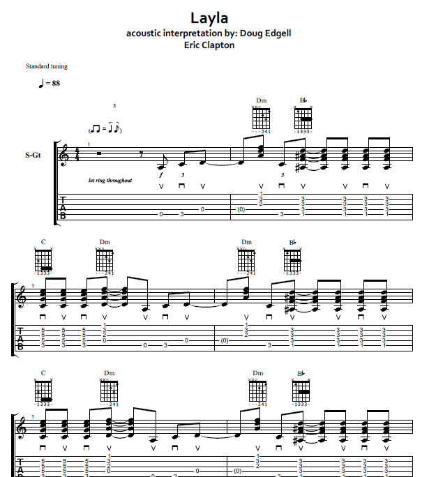 "Layla" acoustic version