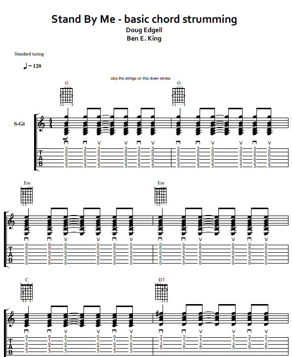 "Stand by me" easy guitar
