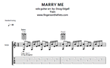 "Marry Me" for solo guitar