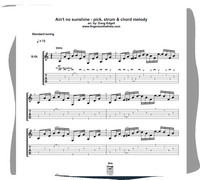 "Ain't no sunshine" for pick and chord melody