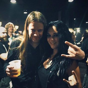 Hanging out with Jonas Heidgert (Dragonland) at ProgPower USA '15
