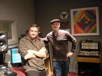 Kerry Kearney - Guitarist and Dan Welsch owner of Suffolk Recording Studios
