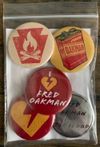 Fred Oakman - 5 Buttons for $4.00