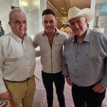 Donie O with Nathan Carter and Norman Borland at the 2022 Hot Country TV Awards Concert.
