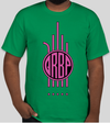 T-shirt nouveau logo vert et rose (unisexe)
