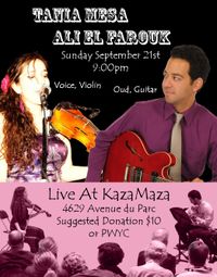 Tania Mesa & Ali El Farouk: Live at KazaMaza