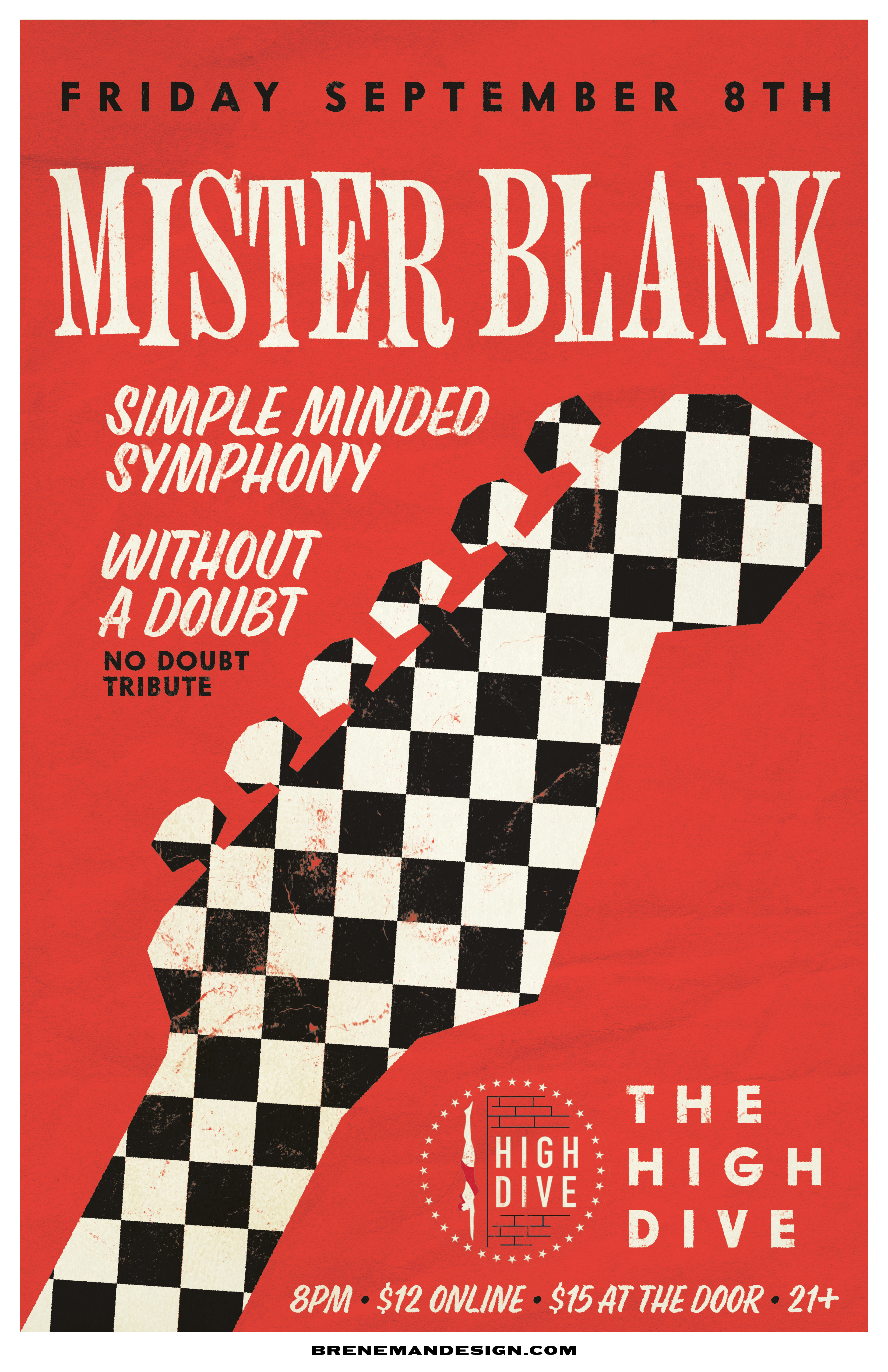 Mister Blank w Simple Minded Symphony, Without a Doubt @ High Dive - Sep  8, 2023, 8:00PM