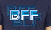 BFF blue on blue  tee