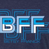 BFF blue on blue  tee