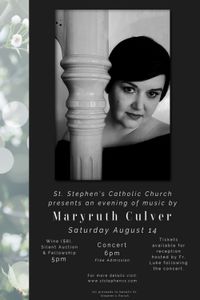 St. Stephen's Catholic Church presents an evening of music with Maryruth Culver 