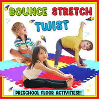 KIM9072DL Bounce, Stretch, Twist: Preschool Floor Activities by Kimbo Children's Music