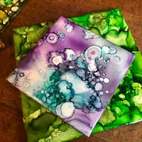 The Gretchen Show Art Class - Alcohol Ink on Tile