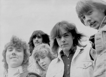 Another early promotional photo of "The IOSIS Band" in Seattle. Jon is second from the right.
