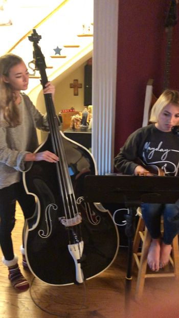 Sarah & Naomi working through a new song
