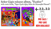 "Funklore" the album (CD) & "Super Psychic Kitty Meets the Mummified Pharaoh" the comic book