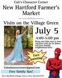 Ice Queen and Spider Hero - Visits on the Village Green