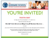 End Of Public School and Beginning Of Goddard Summer….