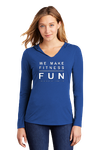 Ladies Long Sleeve Light Hoodie (4 color variations)