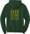 Warm Hoodie (new logo) only dark green left