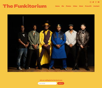 The Funkitorium, Chrissy Mac Media, music website, web design