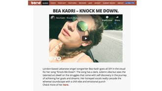 The word is Bond shows "Knock Me Down" music video some love