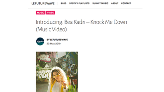 "Knock Me Down" music video reviewed on Le Future Wave