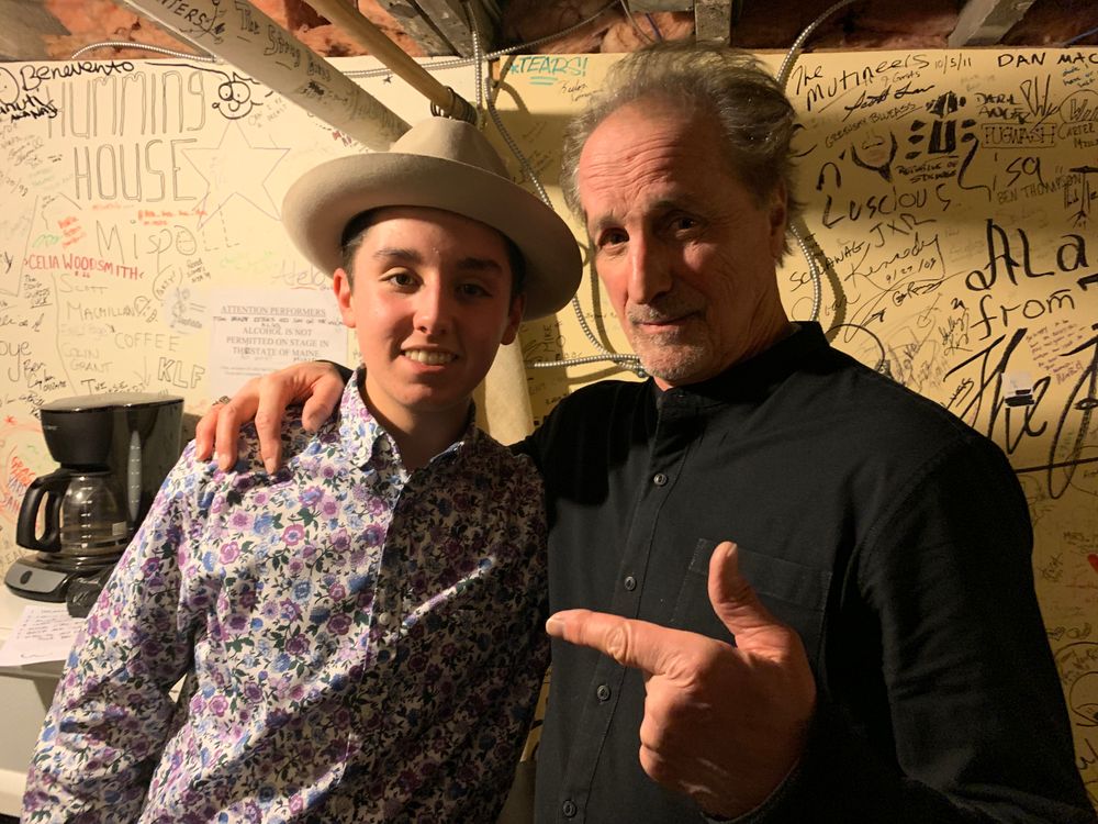 Michael with Mr James Montgomery backstage at One Longfellow Square, Portland Maine