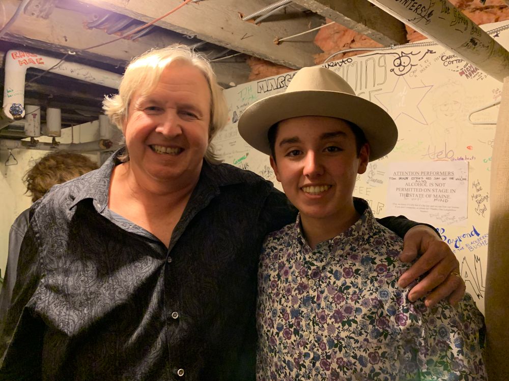 Michael with George McCann (James Montgomery Band) backstage at One Longfellow Sqaure, Protland ME