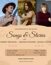 Songs and Stories with Emmet Michael, Jessica Heine, and Amanda Penner 